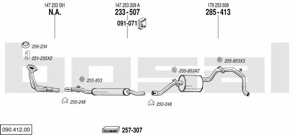  090.412.00 Exhaust system 09041200: Buy near me in Poland at 2407.PL - Good price!