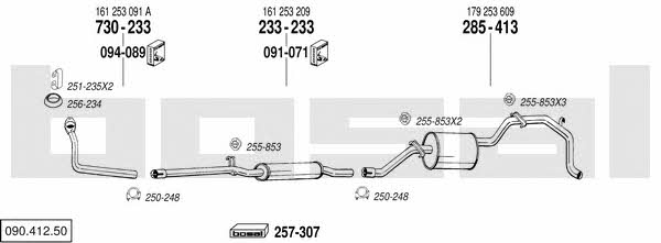  090.412.50 Exhaust system 09041250: Buy near me in Poland at 2407.PL - Good price!
