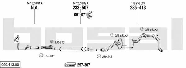  090.413.00 Exhaust system 09041300: Buy near me in Poland at 2407.PL - Good price!