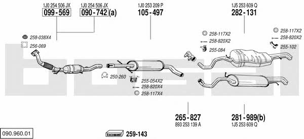  090.960.01 Exhaust system 09096001: Buy near me in Poland at 2407.PL - Good price!