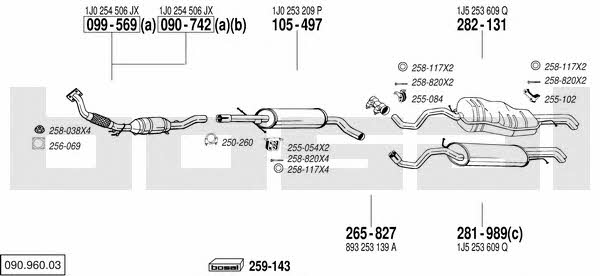 090.960.03 Exhaust system 09096003: Buy near me in Poland at 2407.PL - Good price!