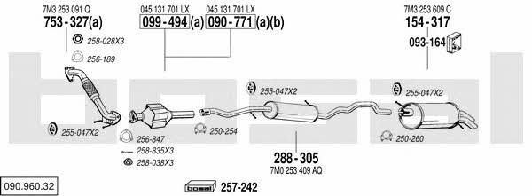  090.960.32 Exhaust system 09096032: Buy near me in Poland at 2407.PL - Good price!