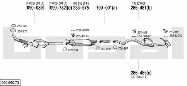 Bosal 090.960.73 Система випуску відпрацьованих газів 09096073: Купити у Польщі - Добра ціна на 2407.PL!