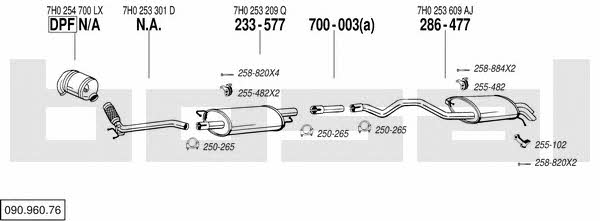  090.960.76 Exhaust system 09096076: Buy near me in Poland at 2407.PL - Good price!
