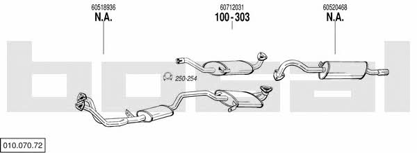  010.070.72 Exhaust system 01007072: Buy near me in Poland at 2407.PL - Good price!