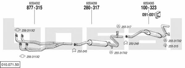  010.071.50 Exhaust system 01007150: Buy near me in Poland at 2407.PL - Good price!