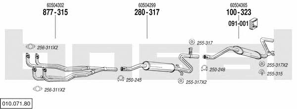  010.071.80 Exhaust system 01007180: Buy near me in Poland at 2407.PL - Good price!