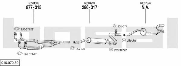  010.072.50 Exhaust system 01007250: Buy near me in Poland at 2407.PL - Good price!