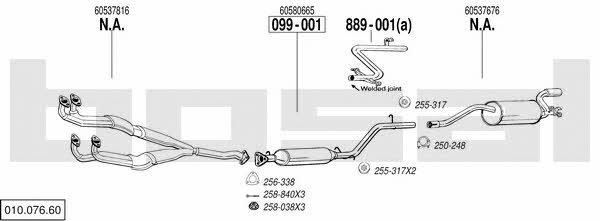 010.076.60 Exhaust system 01007660: Buy near me in Poland at 2407.PL - Good price!