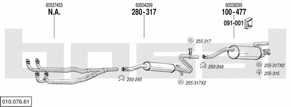  010.076.61 Exhaust system 01007661: Buy near me in Poland at 2407.PL - Good price!