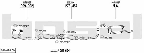 Bosal 010.078.60 Система випуску відпрацьованих газів 01007860: Купити у Польщі - Добра ціна на 2407.PL!