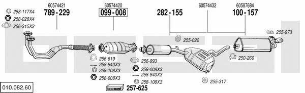 Bosal 010.082.60 Exhaust system 01008260: Buy near me at 2407.PL in Poland at an Affordable price!