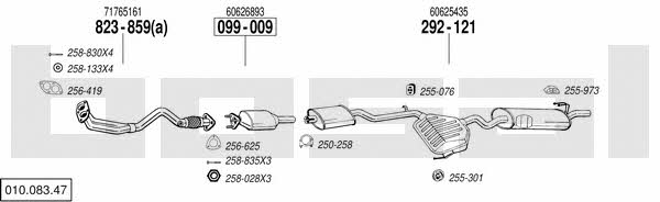  010.083.47 Exhaust system 01008347: Buy near me in Poland at 2407.PL - Good price!