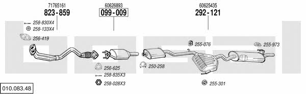 Bosal 010.083.48 Exhaust system 01008348: Buy near me at 2407.PL in Poland at an Affordable price!