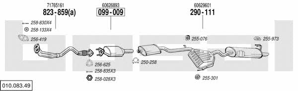  010.083.49 Exhaust system 01008349: Buy near me in Poland at 2407.PL - Good price!