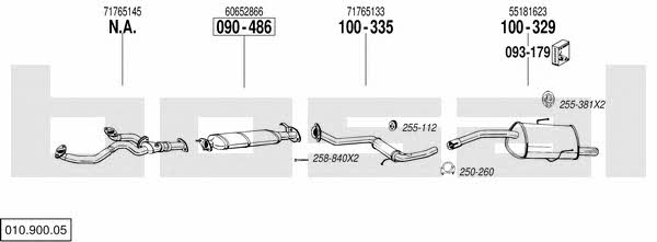  010.900.05 Exhaust system 01090005: Buy near me in Poland at 2407.PL - Good price!