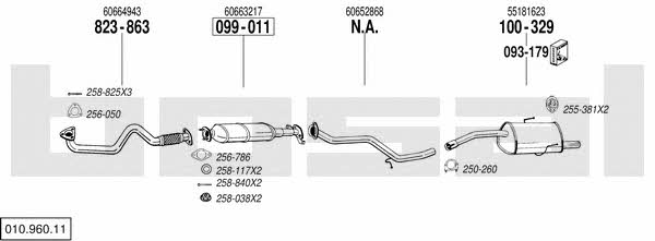  010.960.11 Exhaust system 01096011: Buy near me in Poland at 2407.PL - Good price!