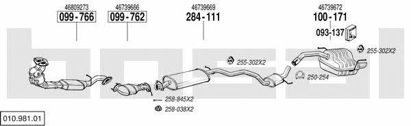 Bosal 010.981.01 Система випуску відпрацьованих газів 01098101: Купити у Польщі - Добра ціна на 2407.PL!