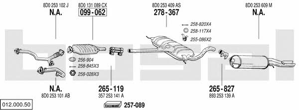  012.000.50 Exhaust system 01200050: Buy near me in Poland at 2407.PL - Good price!