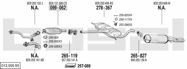 Bosal 012.000.50 Abgasanlage 01200050: Bestellen Sie in Polen zu einem guten Preis bei 2407.PL!