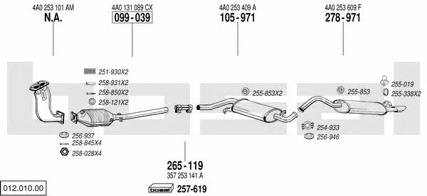  012.010.00 Exhaust system 01201000: Buy near me in Poland at 2407.PL - Good price!