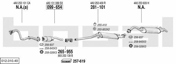  012.010.40 Exhaust system 01201040: Buy near me in Poland at 2407.PL - Good price!