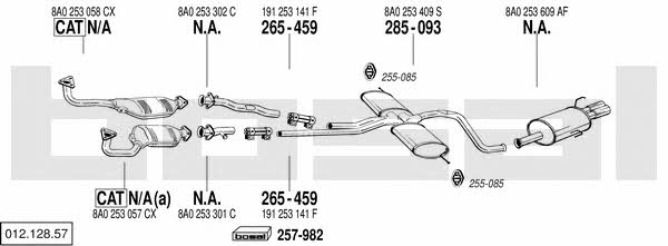  012.128.57 Exhaust system 01212857: Buy near me in Poland at 2407.PL - Good price!