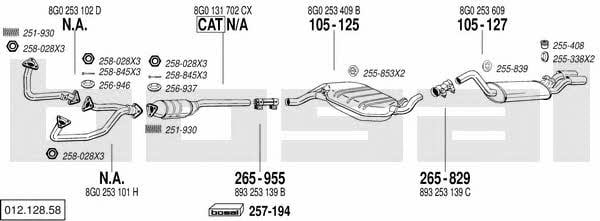  012.128.58 Exhaust system 01212858: Buy near me in Poland at 2407.PL - Good price!