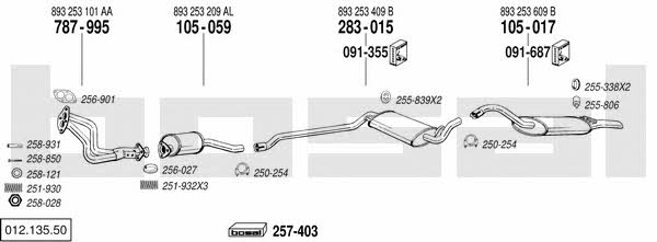  012.135.50 Exhaust system 01213550: Buy near me in Poland at 2407.PL - Good price!