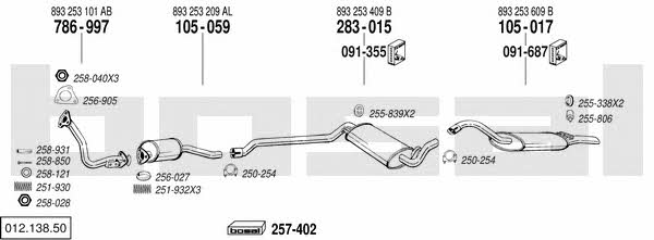  012.138.50 Exhaust system 01213850: Buy near me in Poland at 2407.PL - Good price!