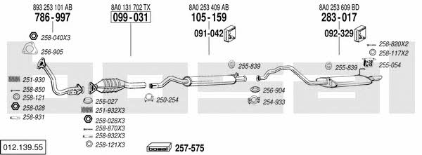  012.139.55 Exhaust system 01213955: Buy near me in Poland at 2407.PL - Good price!