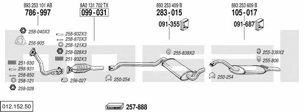  012.152.50 Exhaust system 01215250: Buy near me in Poland at 2407.PL - Good price!