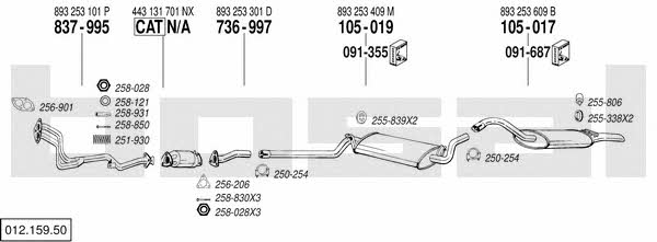  012.159.50 Exhaust system 01215950: Buy near me in Poland at 2407.PL - Good price!