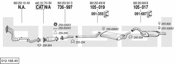  012.168.40 Exhaust system 01216840: Buy near me in Poland at 2407.PL - Good price!