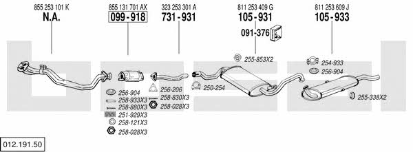 Bosal 012.191.50 Exhaust system 01219150: Buy near me at 2407.PL in Poland at an Affordable price!