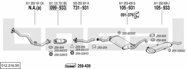 Bosal 012.216.50 Abgasanlage 01221650: Bestellen Sie in Polen zu einem guten Preis bei 2407.PL!