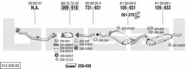  012.226.50 Exhaust system 01222650: Buy near me in Poland at 2407.PL - Good price!