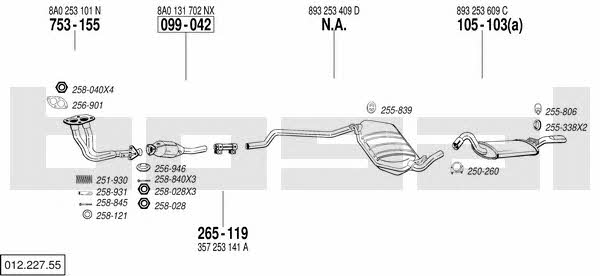  012.227.55 Exhaust system 01222755: Buy near me in Poland at 2407.PL - Good price!