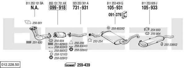  012.228.50 Exhaust system 01222850: Buy near me in Poland at 2407.PL - Good price!