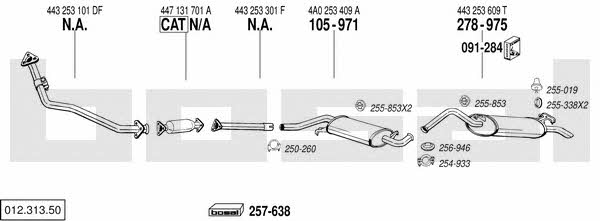 Bosal 012.313.50 Exhaust system 01231350: Buy near me at 2407.PL in Poland at an Affordable price!