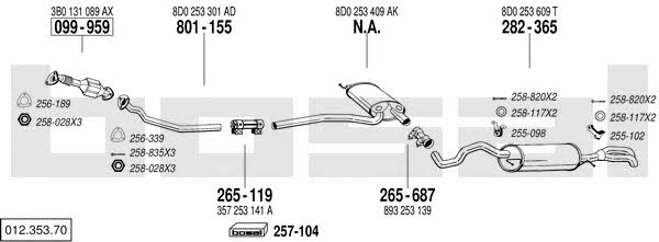  012.353.70 Abgasanlage 01235370: Kaufen Sie zu einem guten Preis in Polen bei 2407.PL!