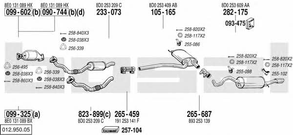  012.950.05 Exhaust system 01295005: Buy near me in Poland at 2407.PL - Good price!