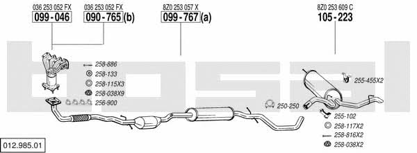  012.985.01 Exhaust system 01298501: Buy near me in Poland at 2407.PL - Good price!