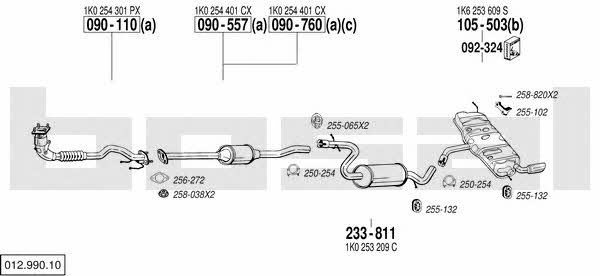  012.990.10 Exhaust system 01299010: Buy near me in Poland at 2407.PL - Good price!