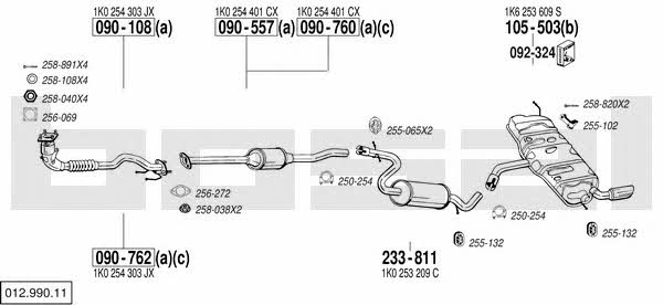  012.990.11 Exhaust system 01299011: Buy near me in Poland at 2407.PL - Good price!