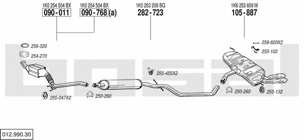  012.990.30 Exhaust system 01299030: Buy near me in Poland at 2407.PL - Good price!