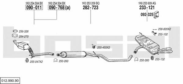  012.990.90 Exhaust system 01299090: Buy near me in Poland at 2407.PL - Good price!