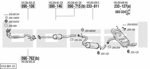  012.991.31 Exhaust system 01299131: Buy near me in Poland at 2407.PL - Good price!