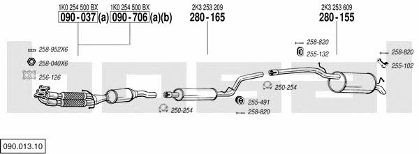  090.013.10 Exhaust system 09001310: Buy near me in Poland at 2407.PL - Good price!