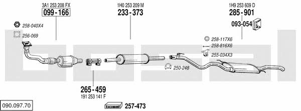  090.097.70 Exhaust system 09009770: Buy near me in Poland at 2407.PL - Good price!